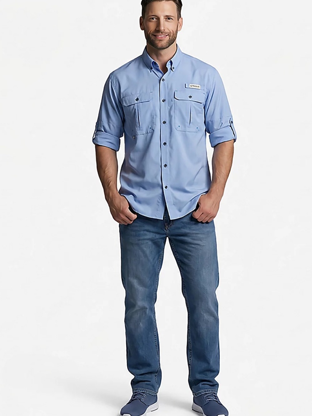 NEW Magellan Outdoors Men's Long Sleeve Fishing Shirt size: L